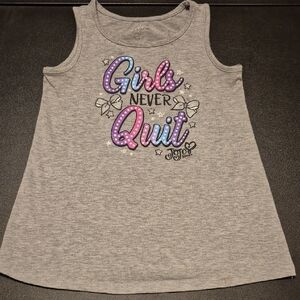 JoJo Siwa Heather Gray Tank Top with Colorful Motivational Design